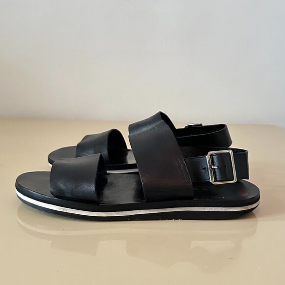 Marni Black Leather Sandals - Picture 1 of 8